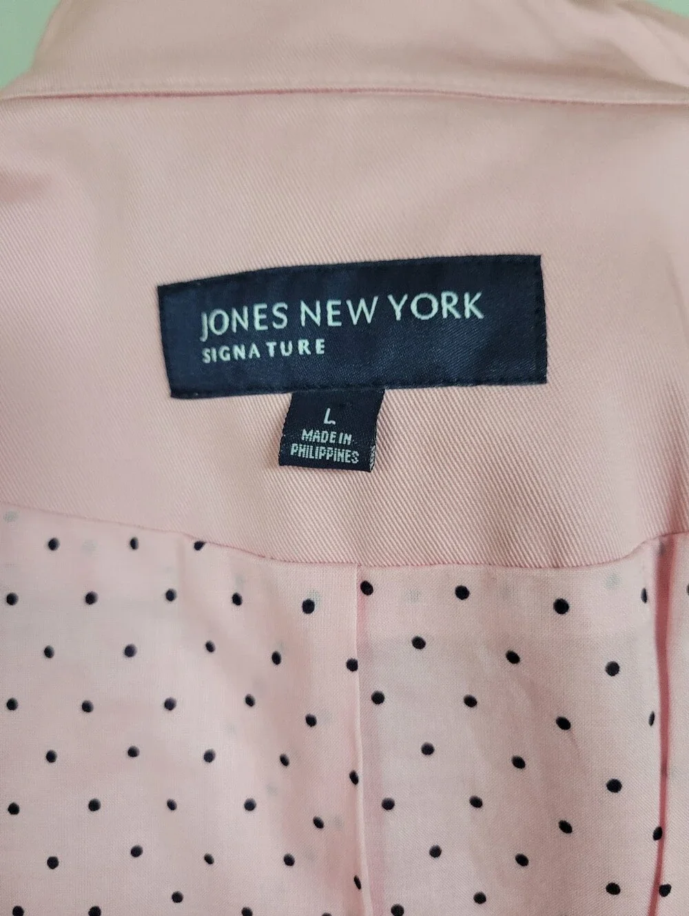 Jones New York Pink Double-Breasted Trench Coat